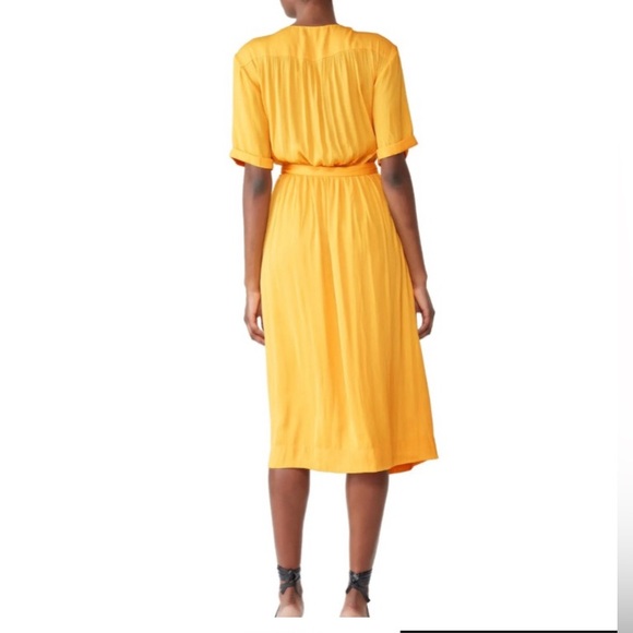 🔥🔥 SCOTCH & SODA mango crepe midi wrap dress | MSRP $198 - Picture 4 of 14
